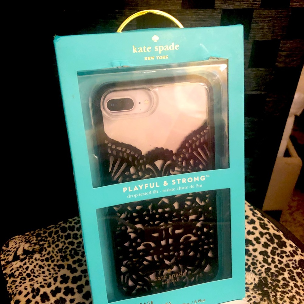 Kate Spade iPhone case w/Black lace, “Kate Spade”